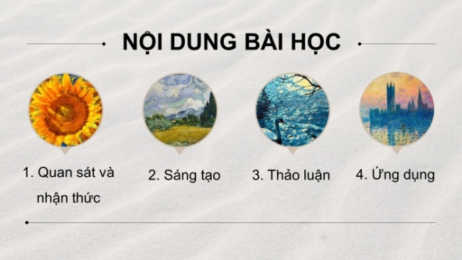 Soạn giáo án điện tử Mĩ thuật 8 CD Bài 10: Vẽ tranh theo phong cách nghệ thuật ấn tượng