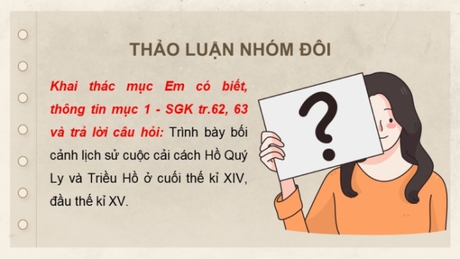 Soạn giáo án điện tử lịch sử 11 Cánh diều Bài 9: Cuộc cải cách của Hồ Qúy Ly và Triều Hồ (P1)