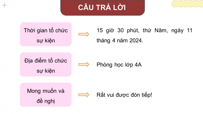 Soạn giáo án điện tử tiếng việt 4 KNTT Bài 30 Viết: Viết giấy mời