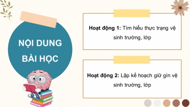 Soạn giáo án điện tử HĐTN 4 CTST bản 2 Tuần 27: HĐGDTCĐ - Kế hoạch thực hiện vệ sinh trường, lớp