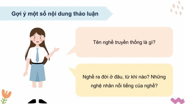 Soạn giáo án điện tử HĐTN 4 CTST bản 2 Tuần 33: HĐGDTCĐ - Sản phẩm nghề truyền thống