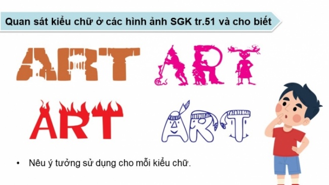 Soạn giáo án điện tử Mĩ thuật 8 CD Bài 12: Nghệ thuật thiết kế chữ