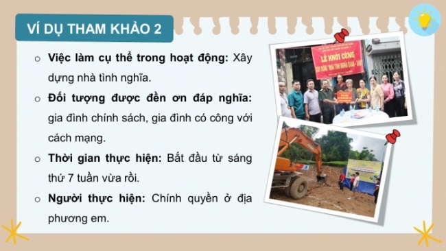 Soạn giáo án điện tử HĐTN 4 CTST bản 2 Tuần 15: HĐGDTCĐ - Hoạt động đền ơn đáp nghĩa tại địa phương