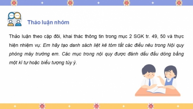 Soạn giáo án điện tử Tin học 8 CD Chủ đề E2 Bài 4: Thực hành tạo danh sách liệt kê và tiêu đề trang