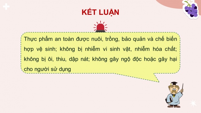 Soạn giáo án điện tử khoa học 4 CTST Bài 26: Thực phẩm an toàn