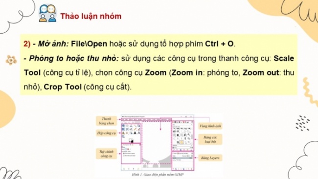 Soạn giáo án điện tử Tin học 8 CD Chủ đề E3 Bài 1: Làm quen với phần mềm GIMP