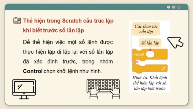 Soạn giáo án điện tử Tin học 8 CD Chủ đề F Bài 5: Thể hiện cấu trúc lặp trong chương trình