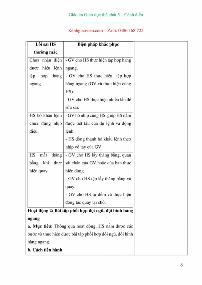 Giáo án Thể dục 5 mới năm 2024 cánh diều