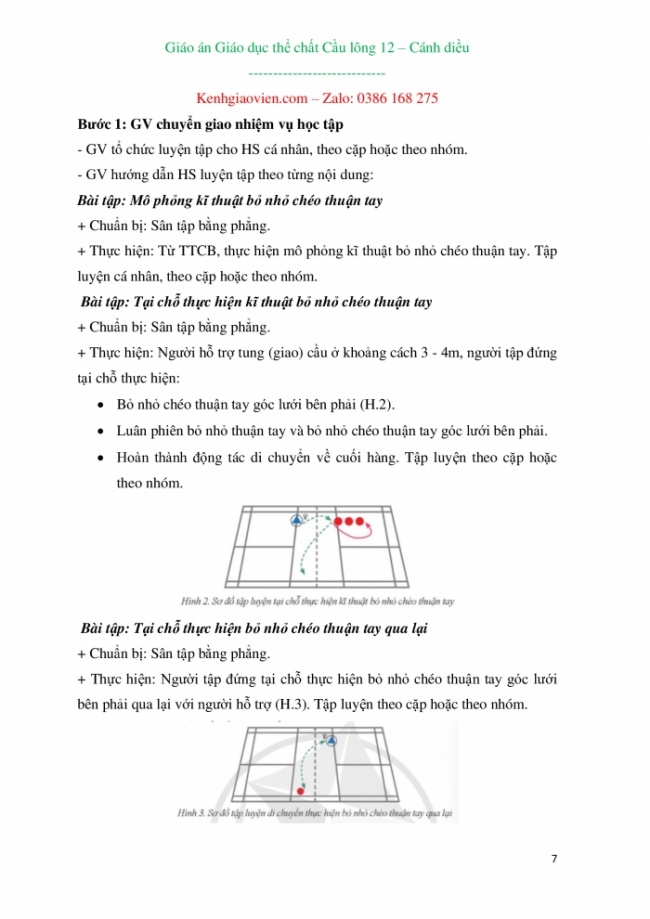 Giáo án Thể dục 12 cầu lông mới năm 2024 cánh diều
