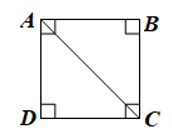 Cho hình vuông ABCD. Tính số đo các góc CAB, DAC.