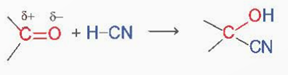 Hợp chất carbonyl có thể tham gia phản ứng cộng với HCN vào liên kết đôi C=O