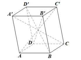 Các đường chéo của hình hộp ABCD.A’B’C’D’ là các đoạn thẳng AC’, BD’, CA’, DB’.