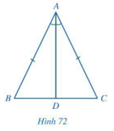 Tam giác ABC cân tại A nên AB = AC.