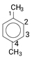 công thức cấu tạo 1,4-dimethylbenzene  (p-xylene)