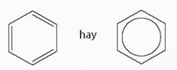 Benzene có công thức cấu tạo như hình