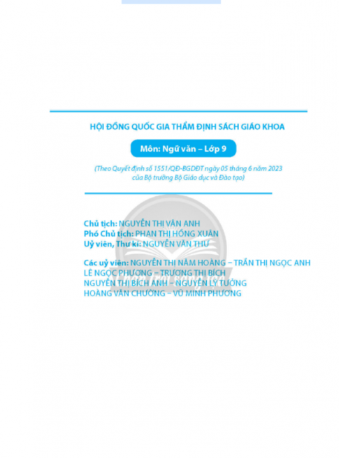 Tải ngữ văn 9 Chân trời sáng tạo (bản PDF)