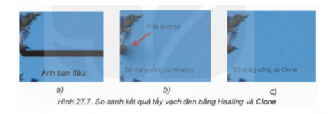 Nhiệm vụ 1. Xóa đoạn chi tiết thừa bằng công cụ Clone và Healing