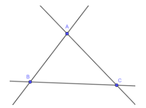 Cho 3 điểm không thẳng hàng, để tạo được 1 đường thẳng từ 2 trong 3 điểm đó, ta lấy 2 điểm bất kì và xác định đường thẳng đi qua 2 điểm đó. Khi đó số đường thẳng tạo thành 3 đường thẳng.