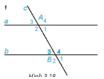 b) Quan hệ giữa các cặp góc so le trong, cặp góc đồng vị