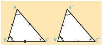 Các cặp góc tương ứng là: Avà A',  B và B', C và C'.