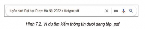 Bước 2: Nhập từ khóa cần tìm và bổ sung cụm từ "filetype:pdf"