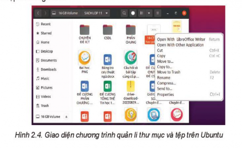 Thực hành quản lí tệp trên Ubuntu: đổi tên, xóa, di chuyển tệp và chạy ứng dụng với tệp chương trình.