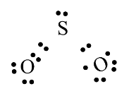 Biểu diễn công thức electron, công thức cấu tạo của phân tử SO2