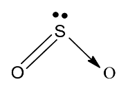 Biểu diễn công thức electron, công thức cấu tạo của phân tử SO2