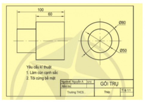  Em đọc được những thông tin gì về bản vẽ dưới đây?