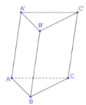  Cho hình lăng trụ ABC.A'B'C' có các đáy là các tam giác đều. Tính góc (AB, B'C'). 