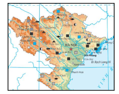 Câu 2: Cho bản đồ phân bố khoáng sản ở Việt Nam.
