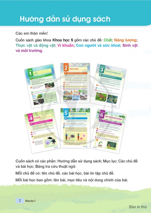 Tải Khoa học 5 Cánh diều (bản PDF)