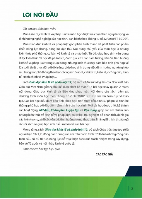 Tải Giáo dục kinh tế và pháp luật 12 Chân trời sáng tạo (bản PDF)