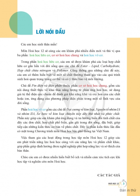 Tải Hoá học 12 Cánh diều (bản PDF)