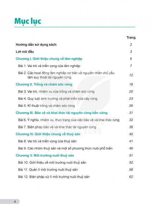 Tải công nghệ lâm nghiệp thuỷ sản 12 Kết nối tri thức (bản PDF)