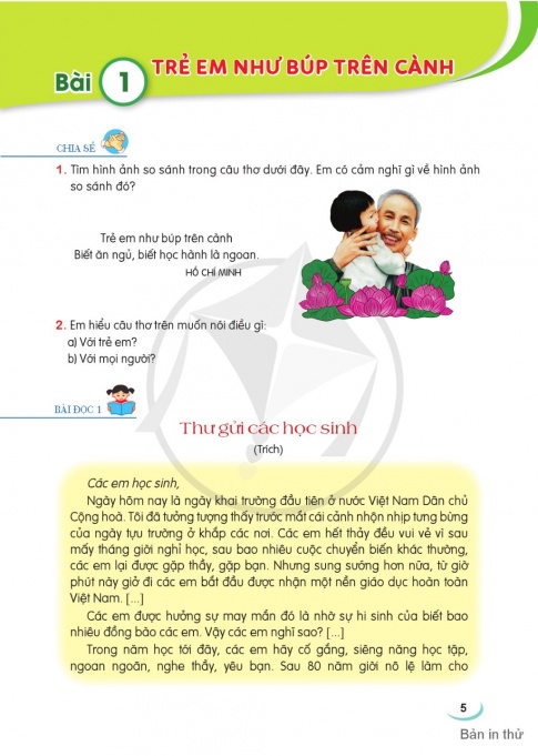 Tải Tiếng Việt 5 tập 1 Cánh diều (bản PDF)