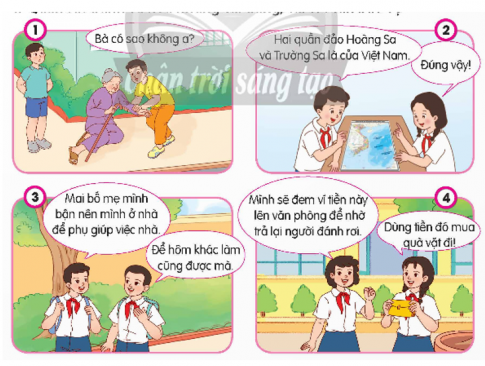 Quan sát tranh và nêu những cái đúng, cái tốt cần bảo vệ