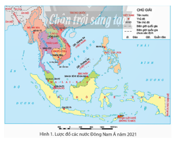 Đọc thông tin và quan sát hình 1, em hãy xác định vị trí địa lí của khu vực Đông Nam Á và kể tên các nước trong khu vực Đông Nam Á