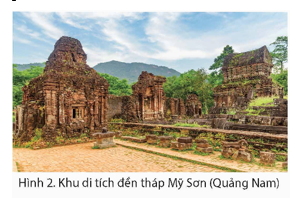 Đọc thông tin và quan sát hình 2, em hãy mô tả một đền tháp Chăm-pa.