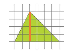 Cắt theo đường vuông góc (đường màu đỏ) của 1 hình tam giác.