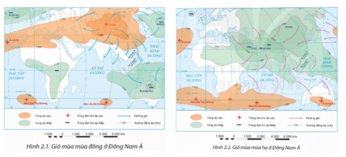 Dựa vào thông tin mục 1, các hình 2.1, 2.2, 2.3 và kiến thức đã học, hãy:  - Trình bày các biểu hiện của khí hậu nhiệt đới ẩm gió mùa ở nước ta...