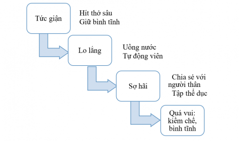 Thảo luận để hoàn thành sơ đồ tư duy về khả năng kiểm soát cảm xúc của bản thân.