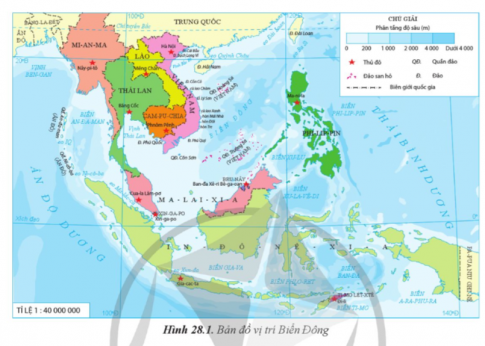 Dựa vào thông tin và hình 28.1, hãy trình bày khái quát về Biển Đông.