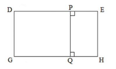  Cạnh PQ vuông góc với những cạnh nào?