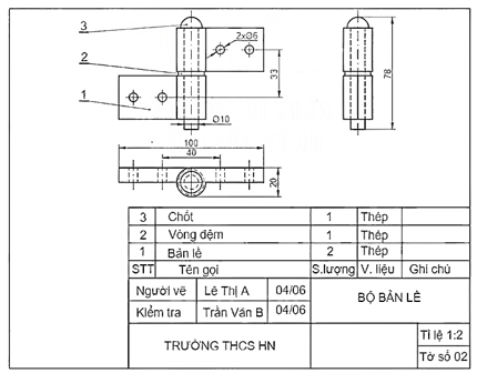 Đề thi giữa kì 1 Công nghệ 8 CTST: Đề tham khảo số 3